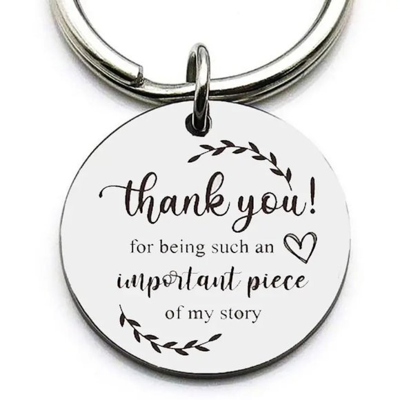 Thank You For Being Important Keychain Keyring Bag Charm Stainless St OS New - Picture 4 of 9
